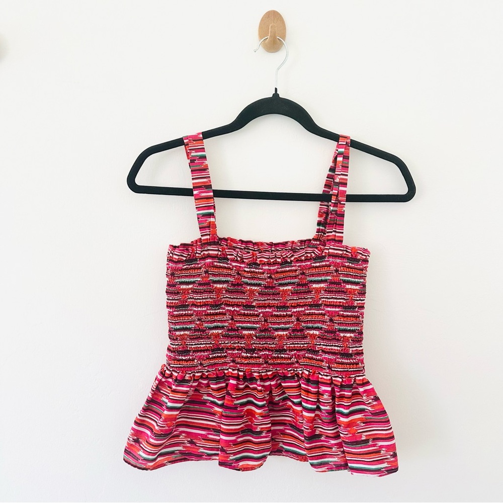 LOFT Multicolor Smocked Top